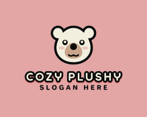 Cute Bear Face logo design