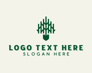 Tool - Shovel Gardening Lawn logo design