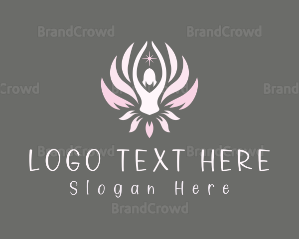 Lotus Flower Woman Logo