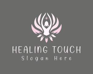 Lotus Flower Woman logo design