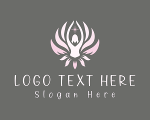 Lotus Flower Woman Logo