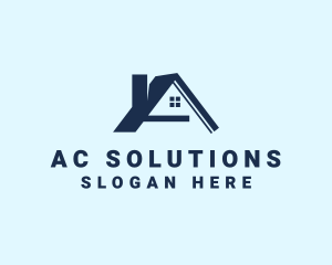 Property Roof Letter A logo design