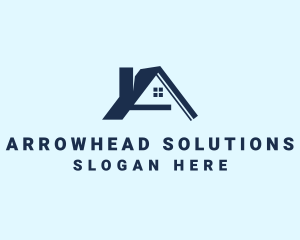 Property Roof Letter A logo design