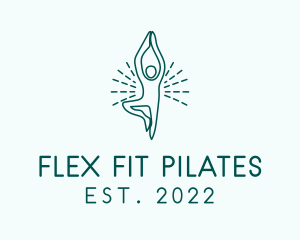 Pilates - Yoga Meditation Trainer logo design