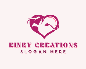 Heart Female Seduction logo design