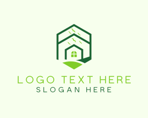 Green - Church Real Estate logo design