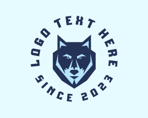 Werewolf - Tough Blue Wolf logo design