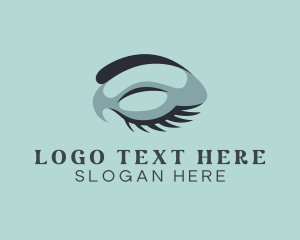 Glasses - Closed Eye Lashes logo design