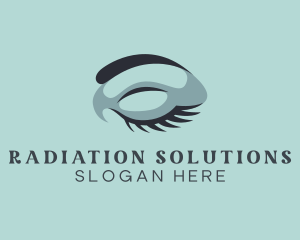 Radiation - Closed Eye Lashes logo design