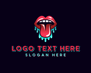 Bdsm - Sexual Adult Lips logo design