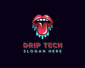 Sexual Adult Lips logo design