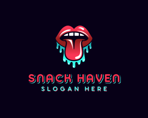 Sexual Adult Lips logo design