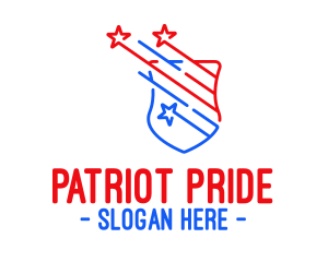 Patriotic Shield Protection  logo design