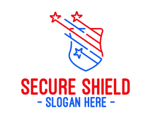 Patriotic Shield Protection  logo design
