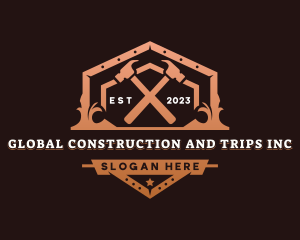 Construction Hammer Tools logo design