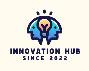 Incubator - Genius Human Light Bulb logo design