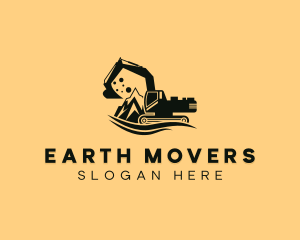 Excavation - Excavator Mining Contractor logo design