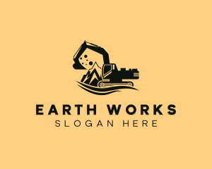 Excavation - Excavator Mining Contractor logo design
