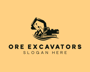 Excavator Mining Contractor logo design