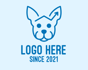 Arrow - Blue Dog Monoline Arrow logo design