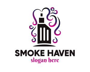 Purple Vape Smoke logo design