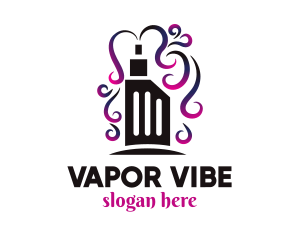 Purple Vape Smoke logo design