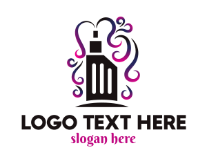 E Cigarette - Purple Vape Smoke logo design
