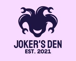 Joker - Wrench Clown Hat logo design