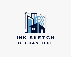 Urban Architecture Sketch logo design