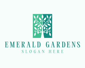 Environmental Tree Plant logo design