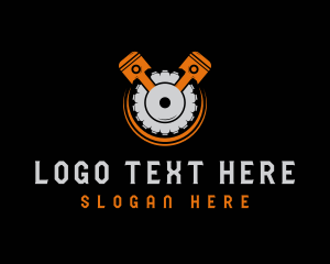 Cog - Automotive Piston Gear Mechanic logo design
