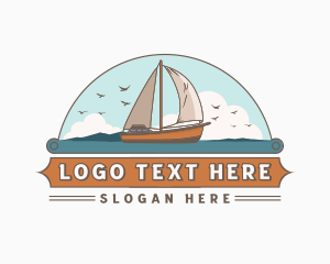 Sailboat Yacht Transportation Logo