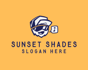 Shades - Rapper Sunglasses Cartoon logo design