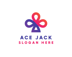 Blackjack - Celtic Cross Clover logo design