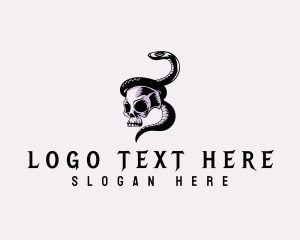 Death - Snake Skull Death logo design