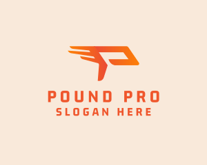 Modern Speed Wings Letter P logo design