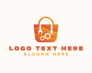 Online Shopping - Handyman Mechanic Shopping logo design