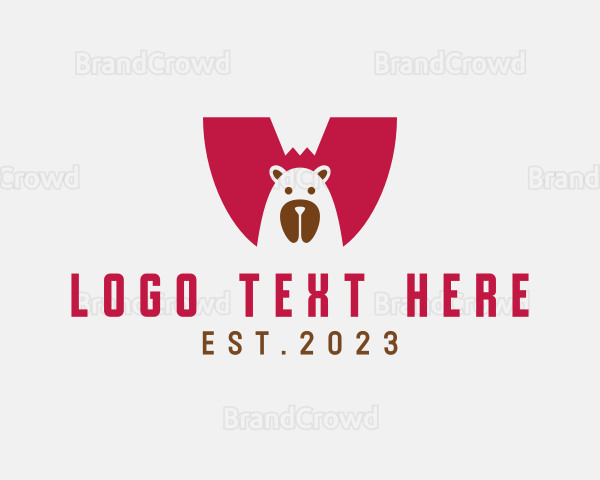 Grizzly Bear Letter W Logo