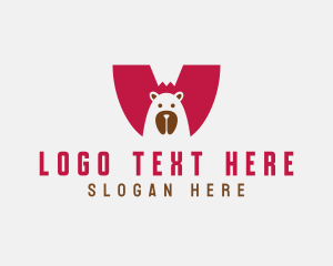 Forest - Grizzly Bear Letter W logo design