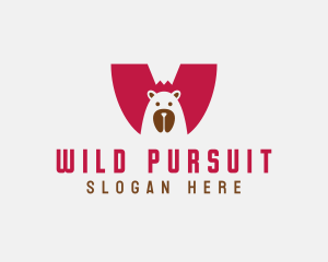 Hunt - Grizzly Bear Letter W logo design