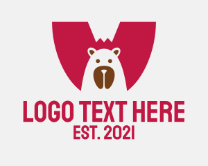 Grizzly - Grizzly Bear Letter W logo design