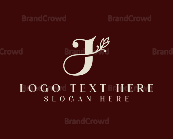 Floral Styling Letter J Logo