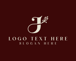 Aromatherapy - Floral Styling Letter J logo design