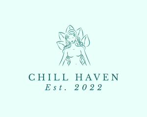 Relaxing Woman Spa logo design