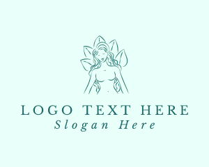 Relaxing Woman Spa Logo