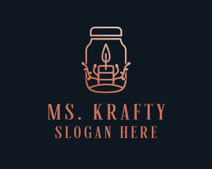 Handicraft - Fragrant Candle Jar logo design