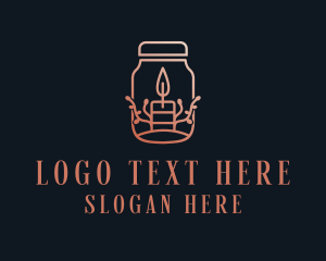 Flame - Fragrant Candle Jar logo design