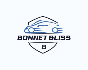 Fast Sports Car Shield logo design