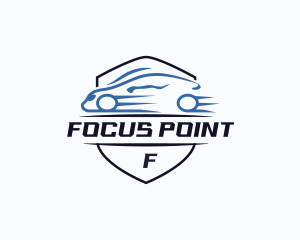 Fast Sports Car Shield logo design