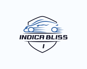 Fast Sports Car Shield logo design